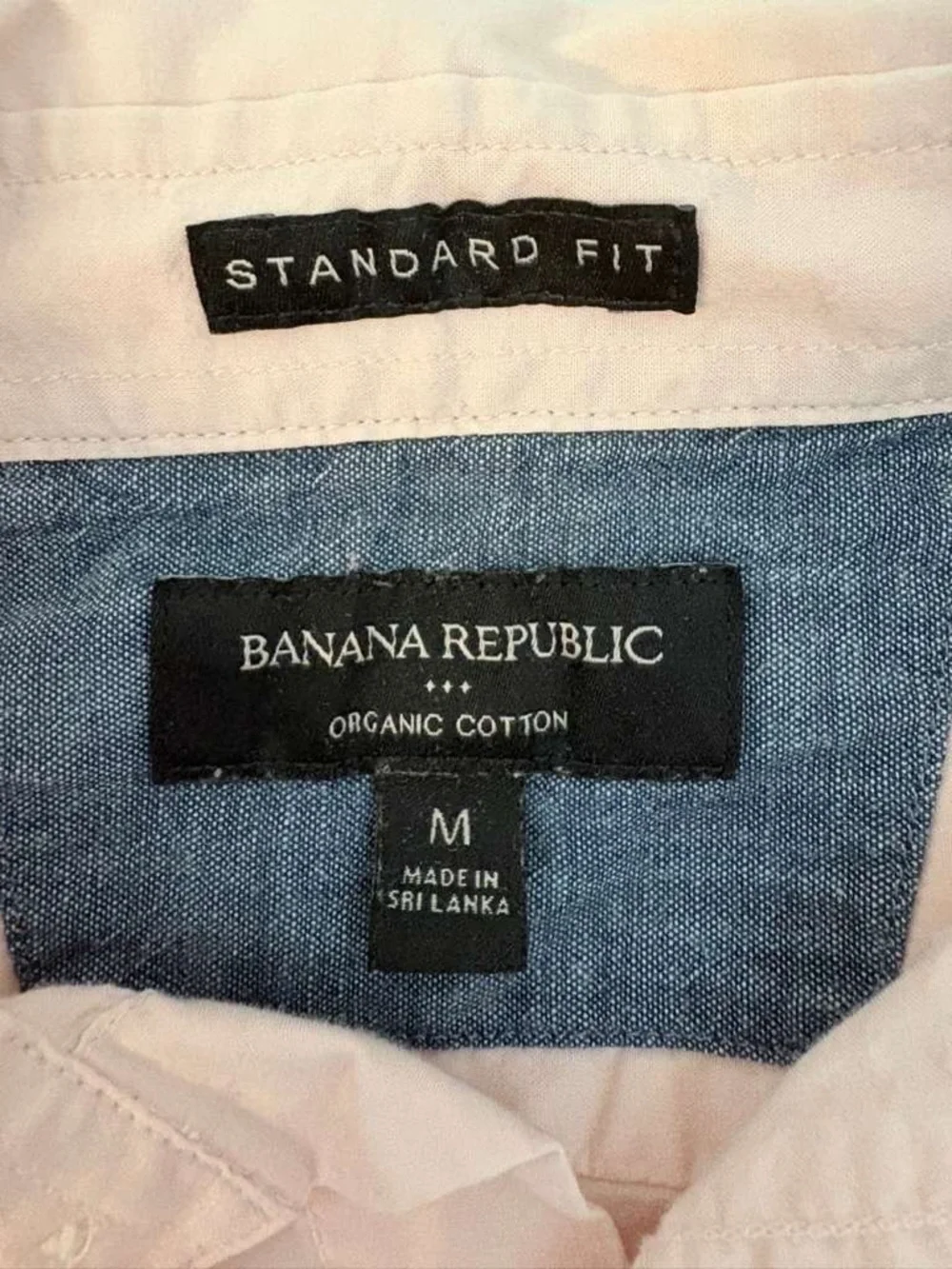 Banana Republic Light Pink Short-Sleeve Button-Down Shirt